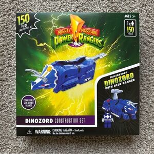 MIGHTY MORPHIN POWER RANGERS TRICERATOPS DINOZORD CONSTRUCTION SET BLUE RANGER